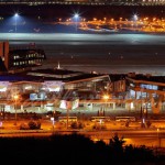 Панорамы ночного аэропорта Сочи