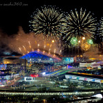 Салют в честь церемонии открытия XXII зимних Олимпийских игр в Сочи 